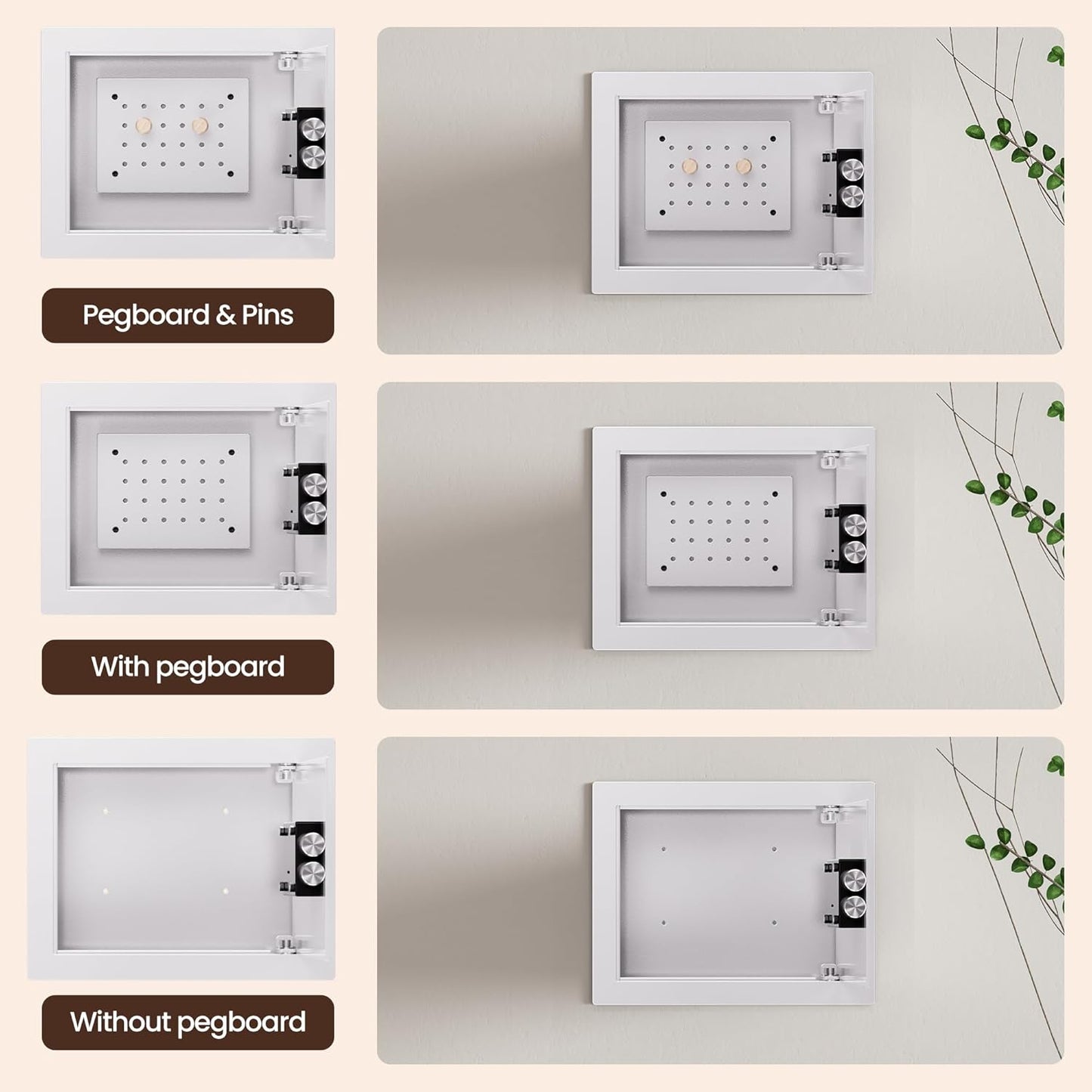 Small Hidden In Wall Safe (White)