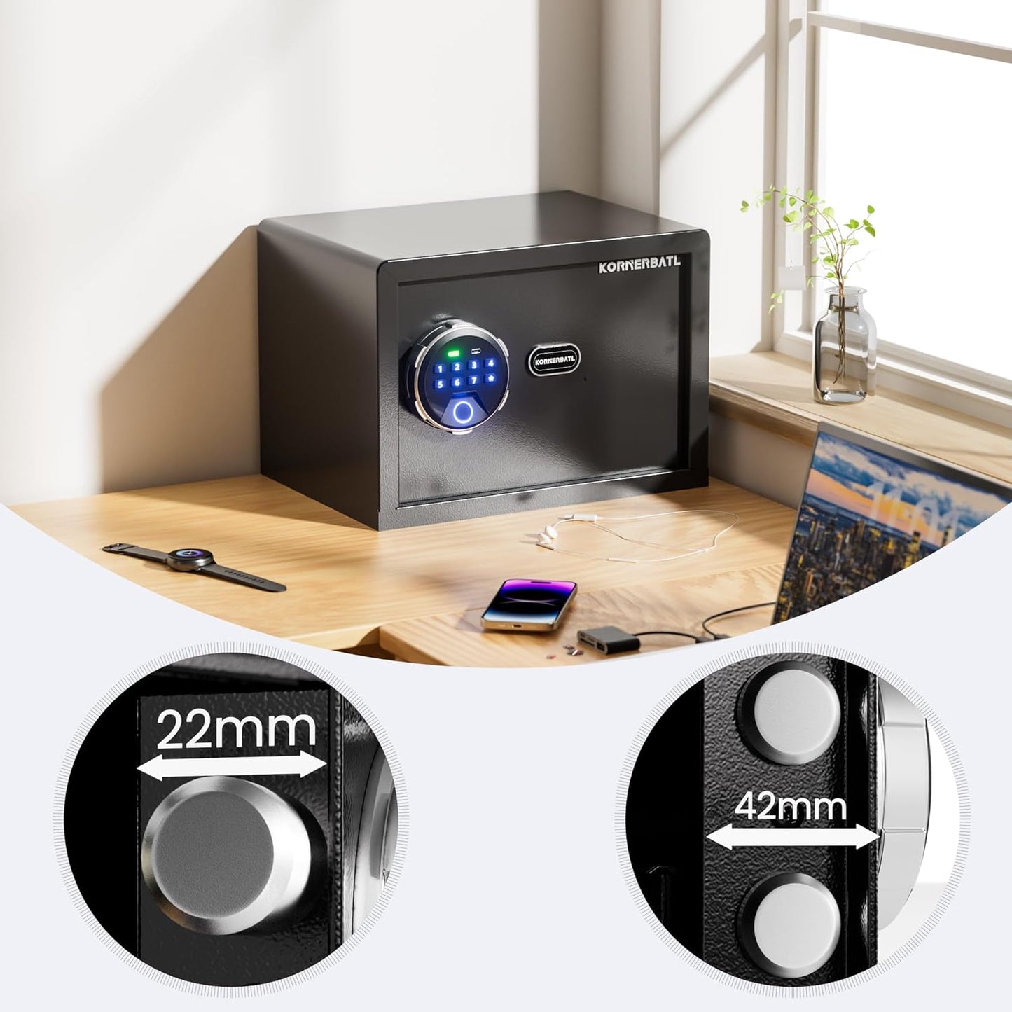 Smart Biometric safe with fingerprint lock