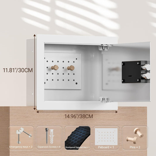Small Hidden In Wall Safe (White)