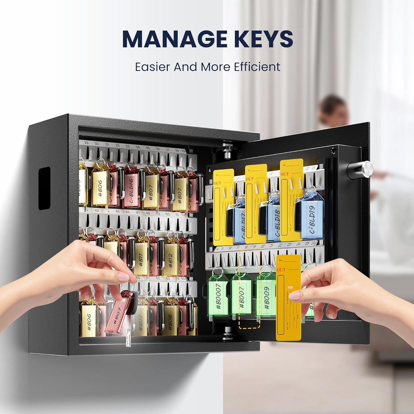 64 Keys Electronic Key Lock Box