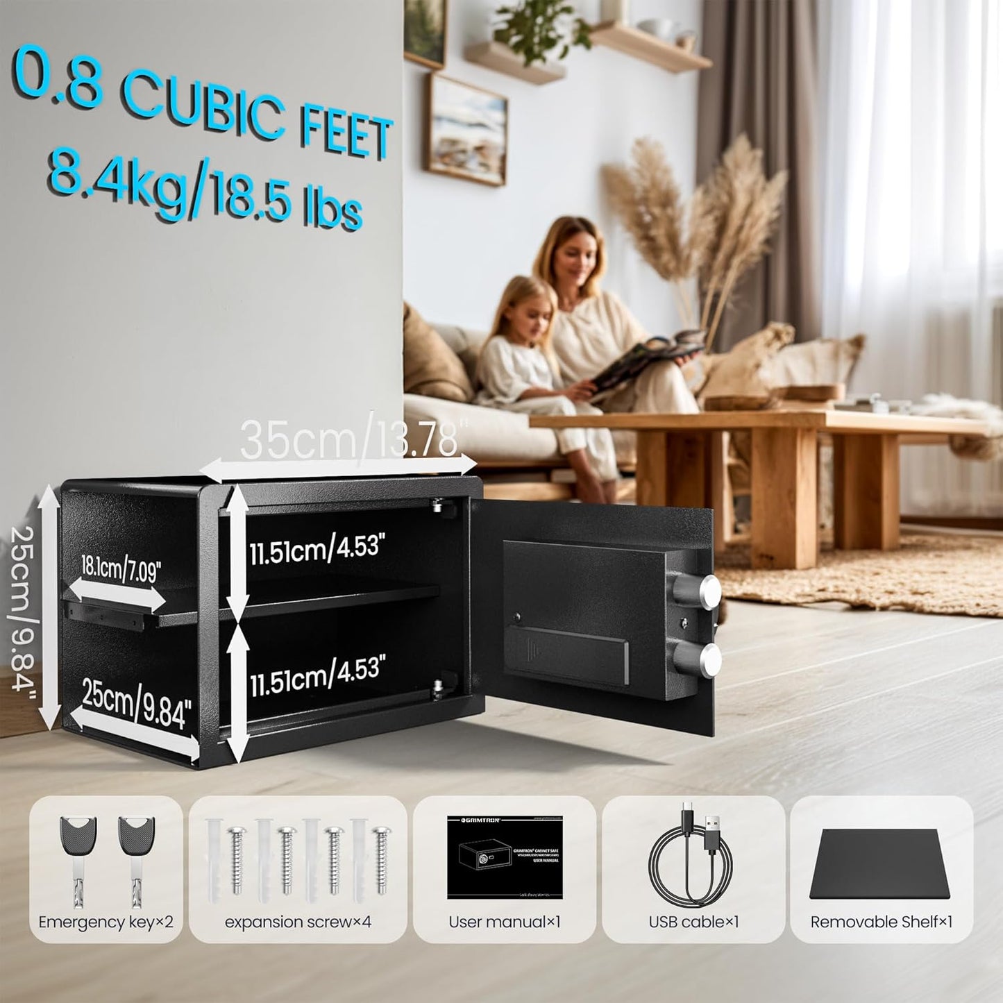 Smart Biometric safe with fingerprint lock