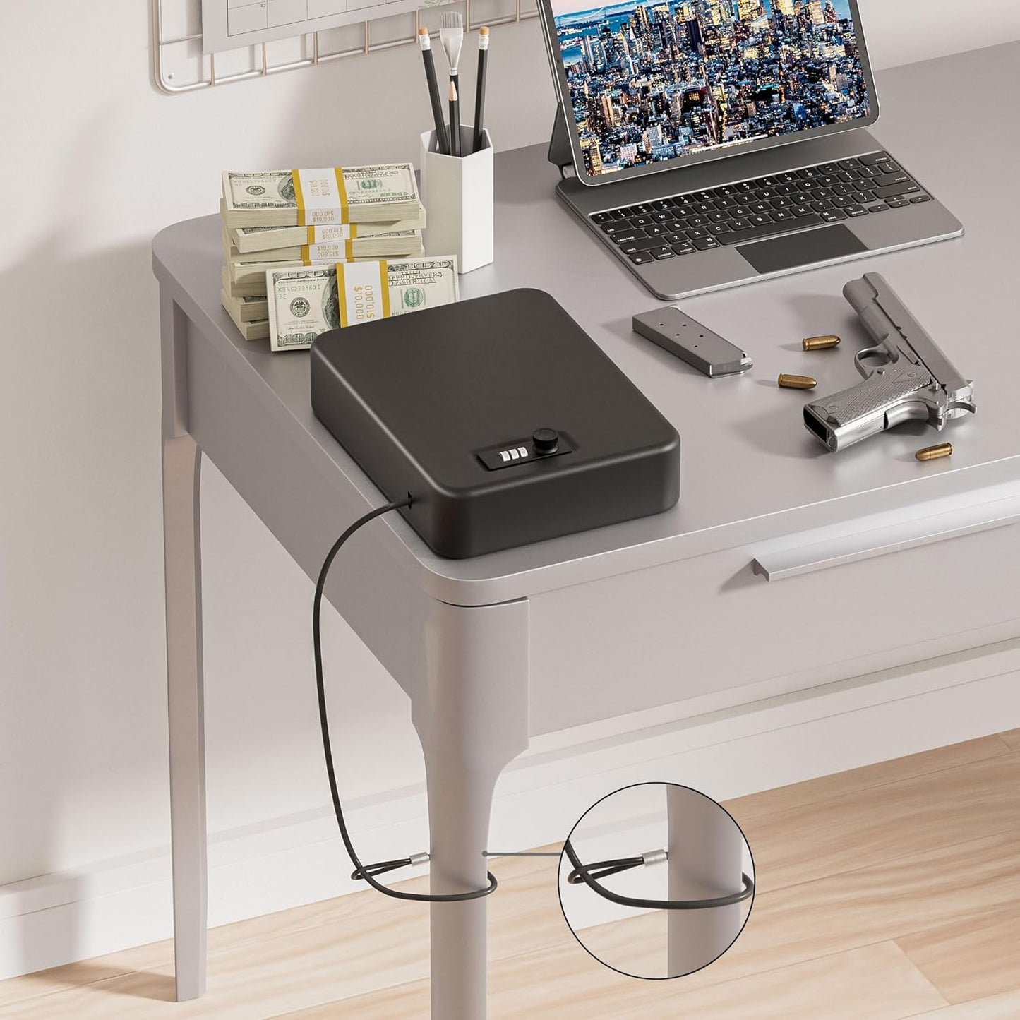 Small Portable Safe Lock Box