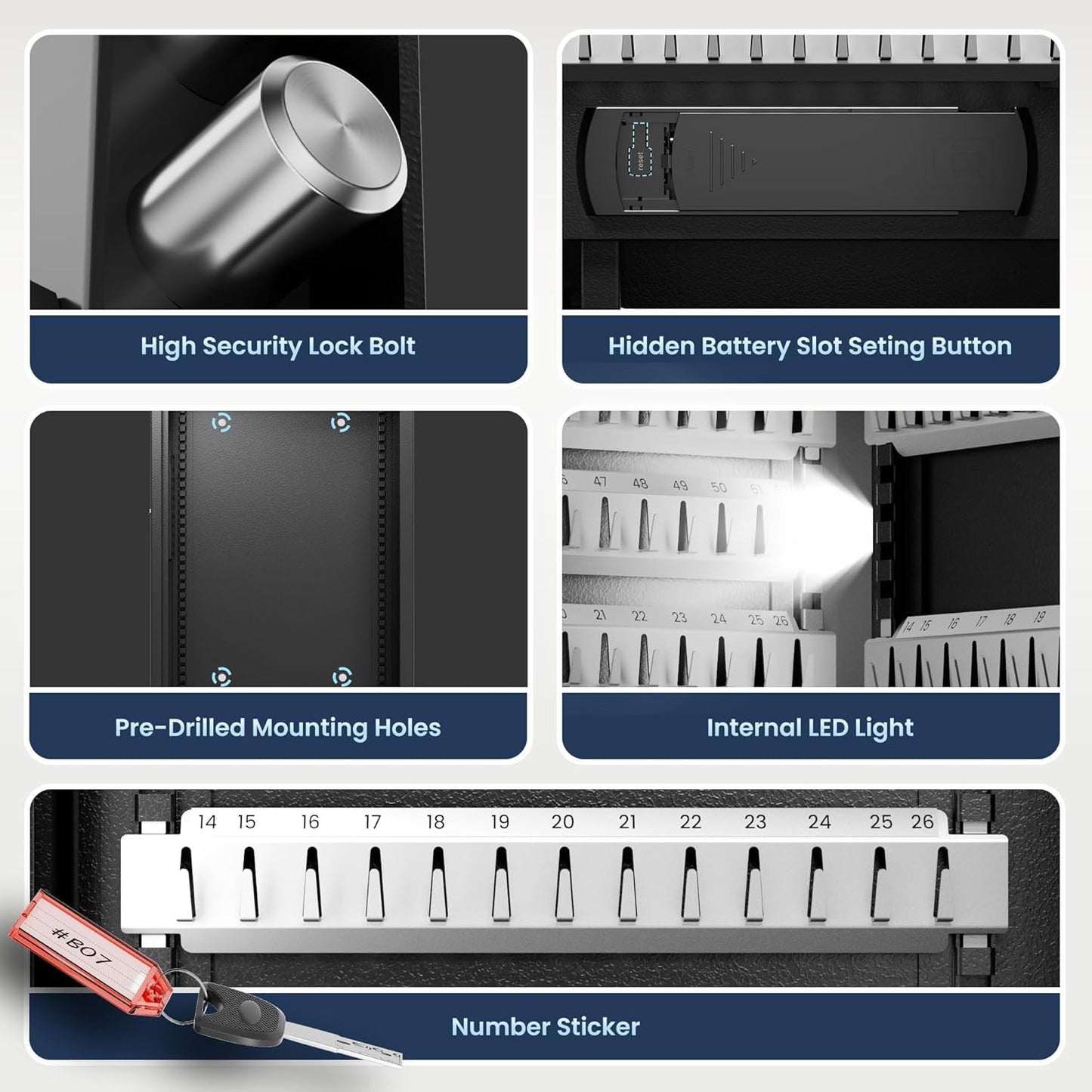 172 Keys Electronic Key Lock Box