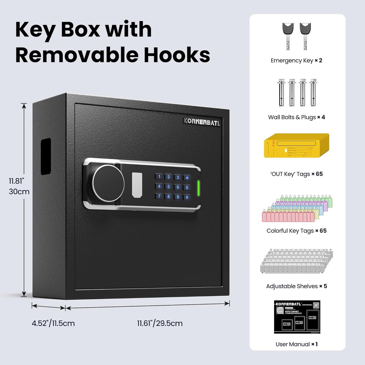 64 Keys Electronic Key Lock Box