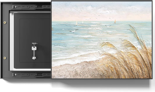 Small Wall Safe with Sliding Picture Frame