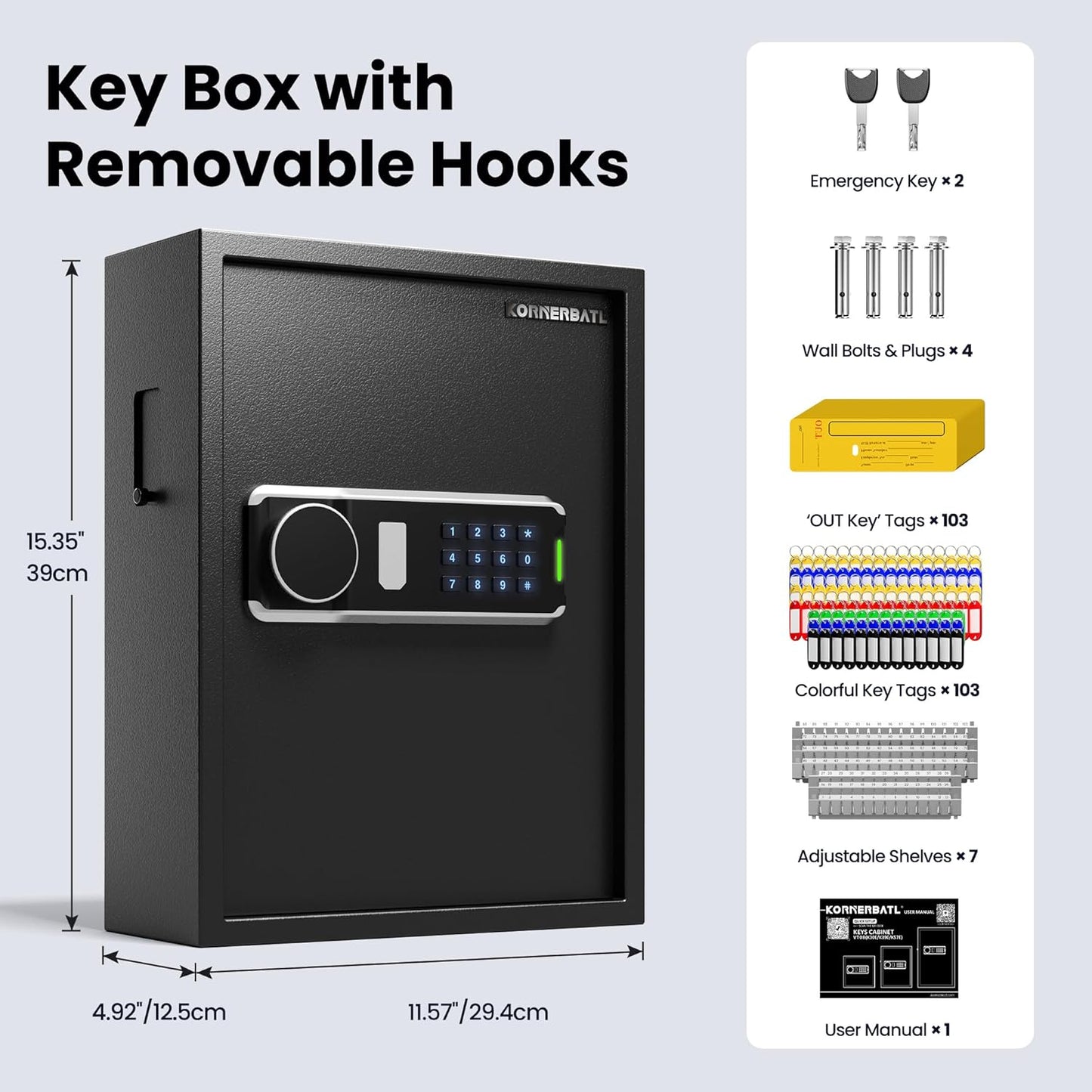 103 Keys Electronic Key Lock Box