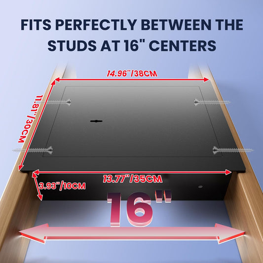 Small Hidden In Wall Safe Between 16" Studs, 0.327 cu.ft